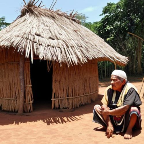 Home 9 **Image of Paraguayan indigenous people in traditional clothing, performing a vibrant cultural dance with intricate handcrafted jewelry visible. The background shows a lush, natural landscape of Paraguay.**